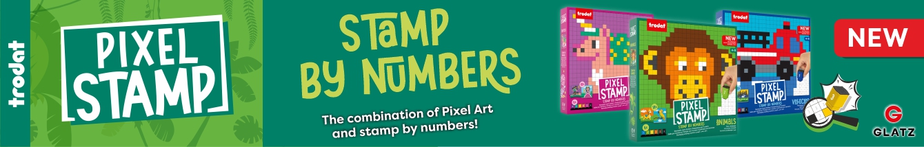 TRODAT PIXEL STAMP - The combination of pixel art and stamp by numbers.