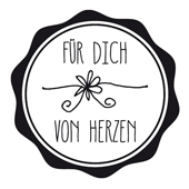 Woodies Textstempel "Für Dich von Herzen" - W-01006