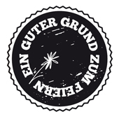 Woodies Textstempel "Guter Grund zum Feiern" - W-02004