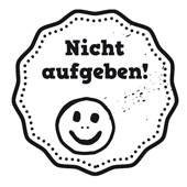 Woodies Textstempel "Nicht aufgeben!" - W-13004