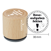 Woodies Textstempel "Hausaufgaben fehlen!" - W-13008