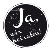 Woodies Textstempel "Ja, wir heiraten" (v2) - W-03002