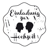 Woodies Textstempel "Einladung zur Hochzeit" (v2) - W-03004