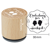 Woodies Textstempel "Einladung zur Hochzeit" (v2) - W-03004
