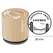 Woodies Textstempel "Greetings ... Towerbridge" - WE-9003