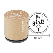 Woodies Textstempel "It's a girl" (v1) - W-06002