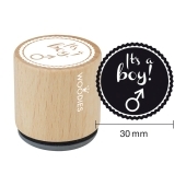 Woodies Textstempel "It's a boy" (v1) - W-06005