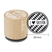 Woodies Textstempel "I love Bayern" - W-11003