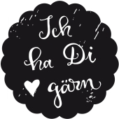 Woodies Textstempel "Woodies Ich ha Di gärn" - WZ-1004