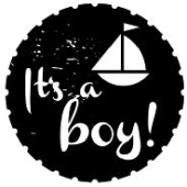Woodies Textstempel "It's a boy" (v2) - W-06006