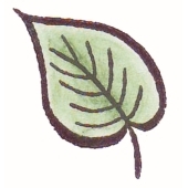 Text Stempel "Kleines Blatt" - A-724