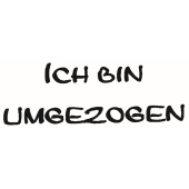 Text Stempel "Ich bin umgezogen" - D-5157