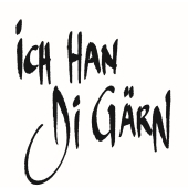 Text Stempel "Ich Han Di Gärn" - F-5330
