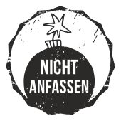 Woodies Textstempel "Nicht anfassen" - W-01009