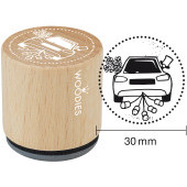 Woodies Motivestempel - Auto mit Blechbüchsen - W-18001