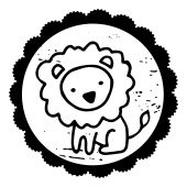 Woodies Motivestempel - Löwe - W-20001