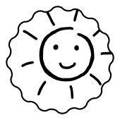 Woodies Motivestempel - Sonne - W-27001