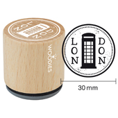 Woodies text stamp "Telephone Box" - WE-9006