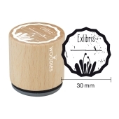 Woodies text stamp "Bookplate" (v2) - W-08003