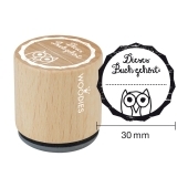 Woodies text stamp "This book belongs to ..." (v2) - W-08007