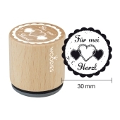 Woodies text stamp "For my heart" - W-11001