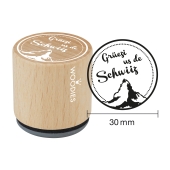 Woodies text stamp "Woodies Grüezi us de Schwiiz" - WZ-1002