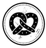 Woodies text stamp "Pretzel" - W-11002