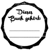 Woodies text stamp "This book belongs to ..." (v1) - W-08006