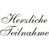 Text stamp "Herzliche Teilnahme" - F-8085