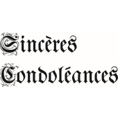 Text stamp "Sinceres Cond." - F-9090