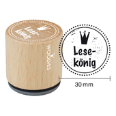 Timbre de texte Woodies "Reading King" - W-13005