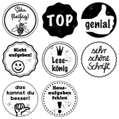 Tampons de texte Woodies - École