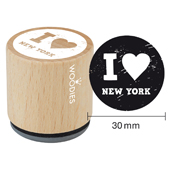 Timbre de texte Woodies "I live New York" - WE-1106