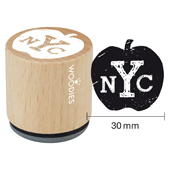 Timbre de texte Woodies "NYC ... Apple" - WE-1108