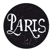 Timbre de texte Woodies "Paris" - WE-1204