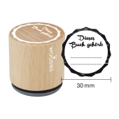 Timbre de texte Woodies "This book belongs to ..." (v1) - W-08006