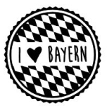 Timbre de texte Woodies "I love Bayern" - W-11003