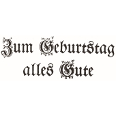 Tampon texte "Zum Geburtstag alles Gute" - F-1511