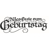 Tampon texte "Alles Gute zum Geburtstag" - F-9018