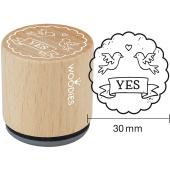 Timbre de texte Woodies "Yes" - W-03009