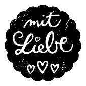 Timbre de texte Woodies "With Love" - ​​W-04010