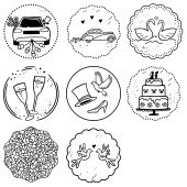 Tampons motif Woodies - Mariage