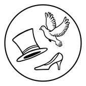 Timbre motif Woodies - Chaussure de mariée Top Hat Dove - W-18005