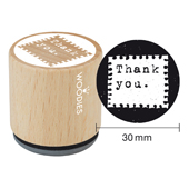 Timbro di testo Woodies "Thank you" - W-12003