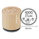 Timbro di testo Woodies "1000 Thanks" - W-12004