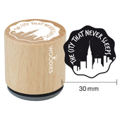 Timbro di testo Woodies "The city that never sleeps" - WE-1105