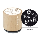 Timbro di testo Woodies "It's a girl" (v2) - W-06003