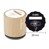 Timbro di testo Woodies "Bookplate" (v1) - W-08002