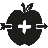 Timbro di testo Woodies "Woodies apple with arrow" - WZ-1006