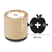 Timbro di testo Woodies "Woodies apple with arrow" - WZ-1006